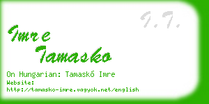 imre tamasko business card